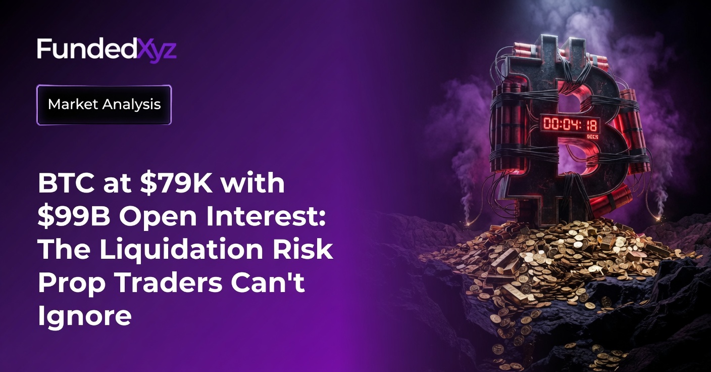 BTC at $79K with $99B Open Interest: The Liquidation Risk Prop Traders Cant Ignore