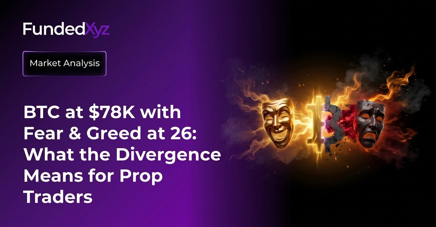 BTC at $78K with Fear & Greed at 26: What the Divergence Means for Prop Traders
