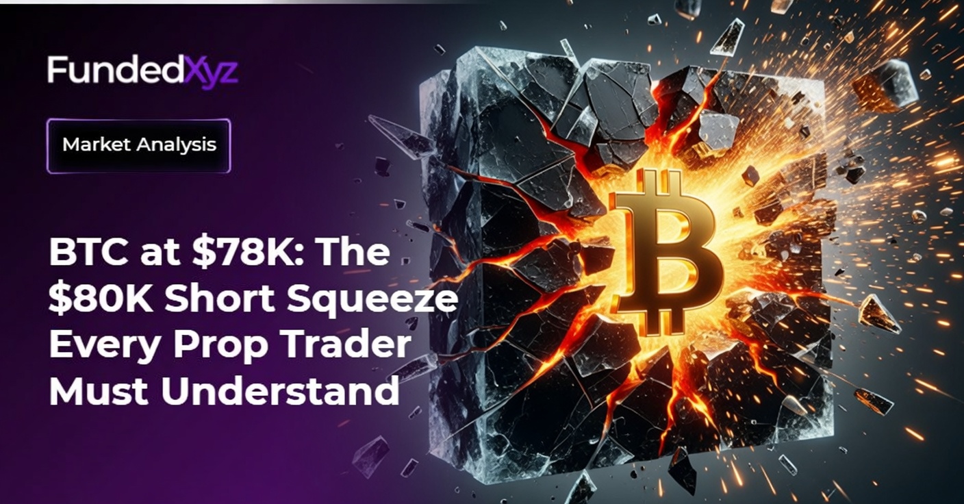 BTC at $78K: The $80K Short Squeeze Every Prop Trader Must Understand