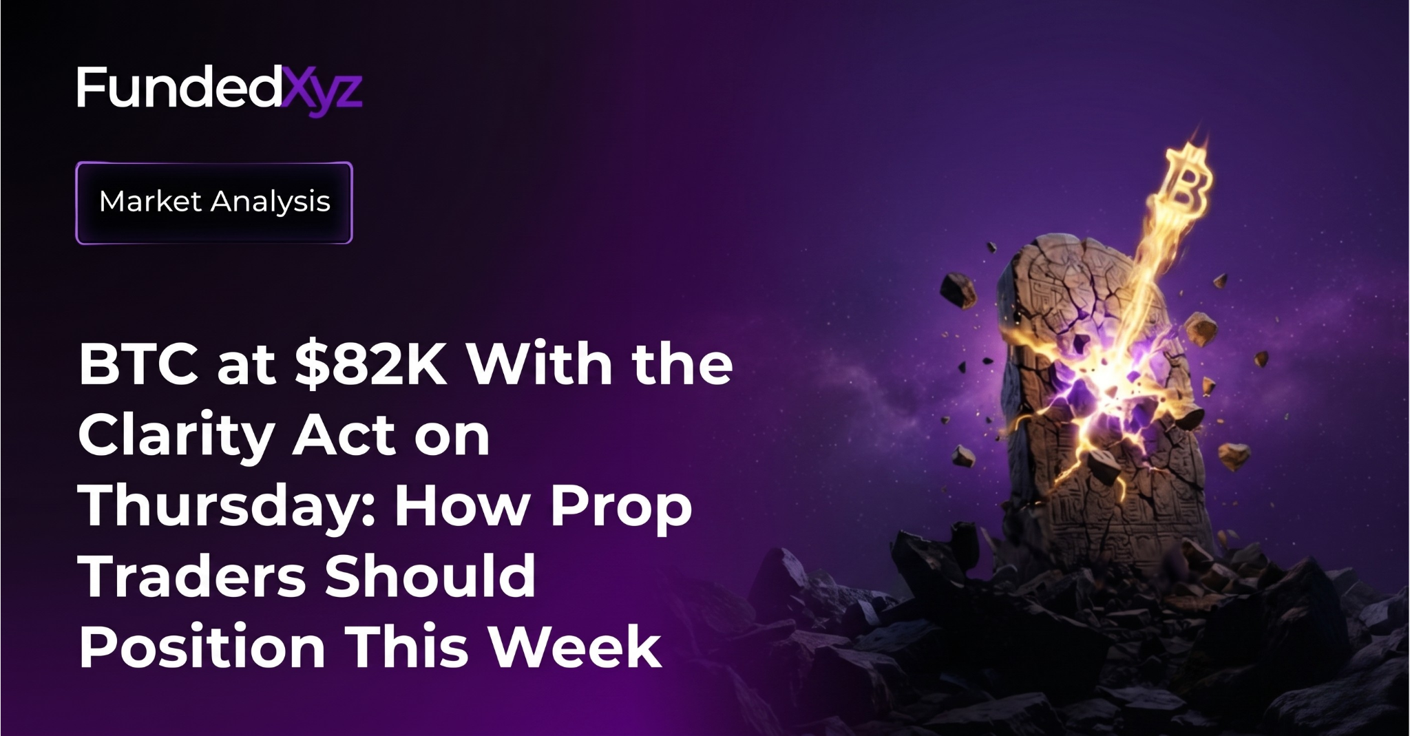 BTC at $82K With the Clarity Act on Thursday: How Prop Traders Should Position This Week