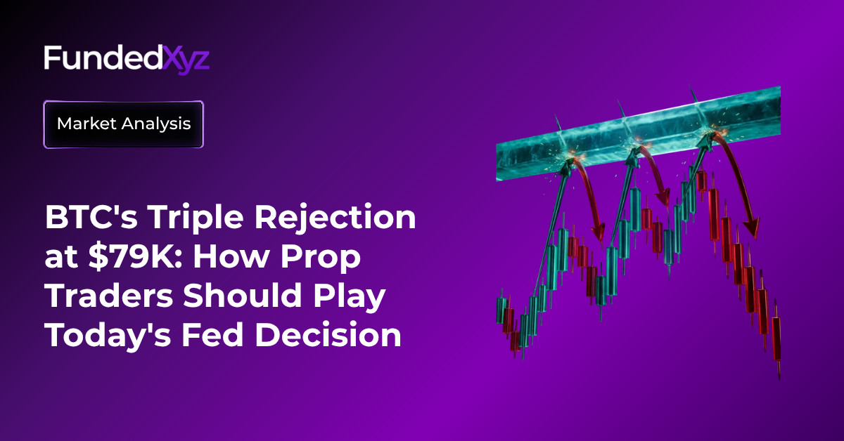 BTC's Triple Rejection at $79K: How Prop Traders Should Play Today's Fed Decision