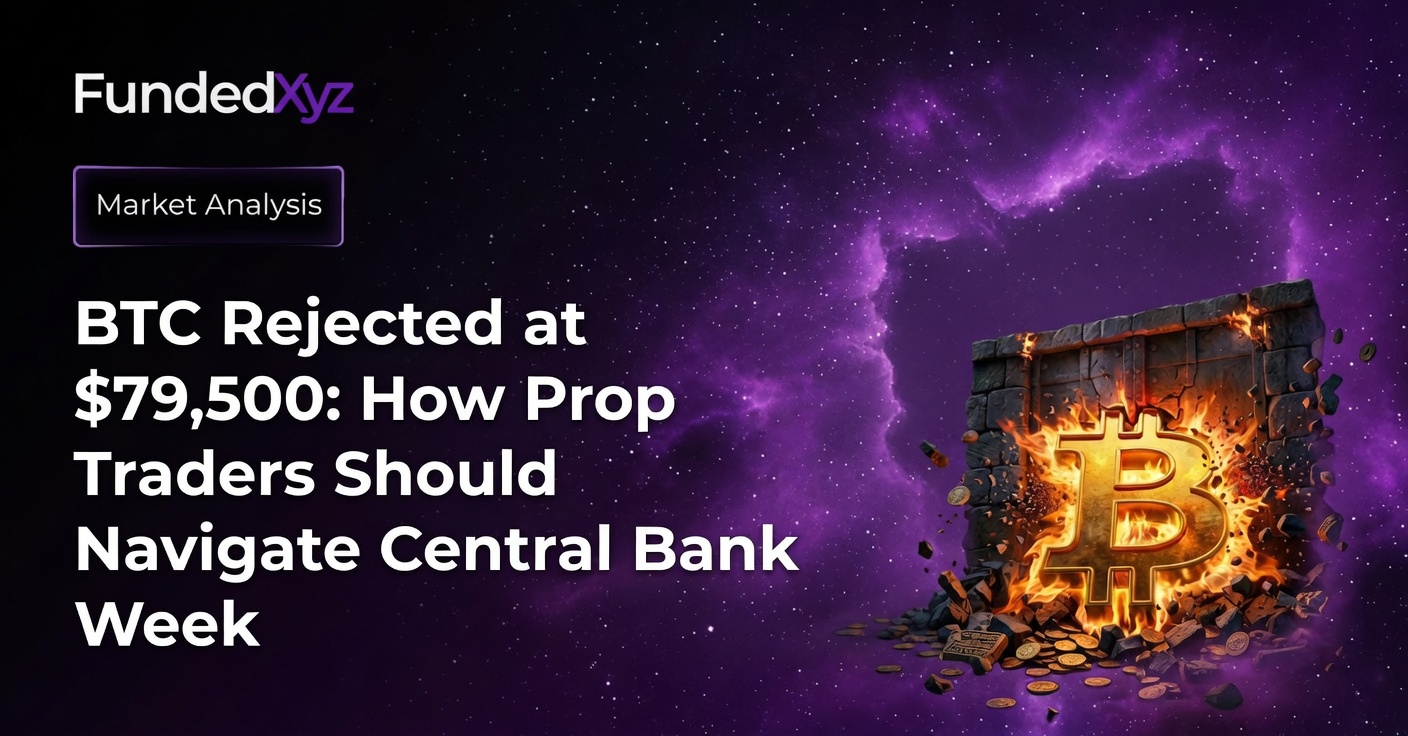 BTC Rejected at $79,500: How Prop Traders Should Navigate Central Bank Week
